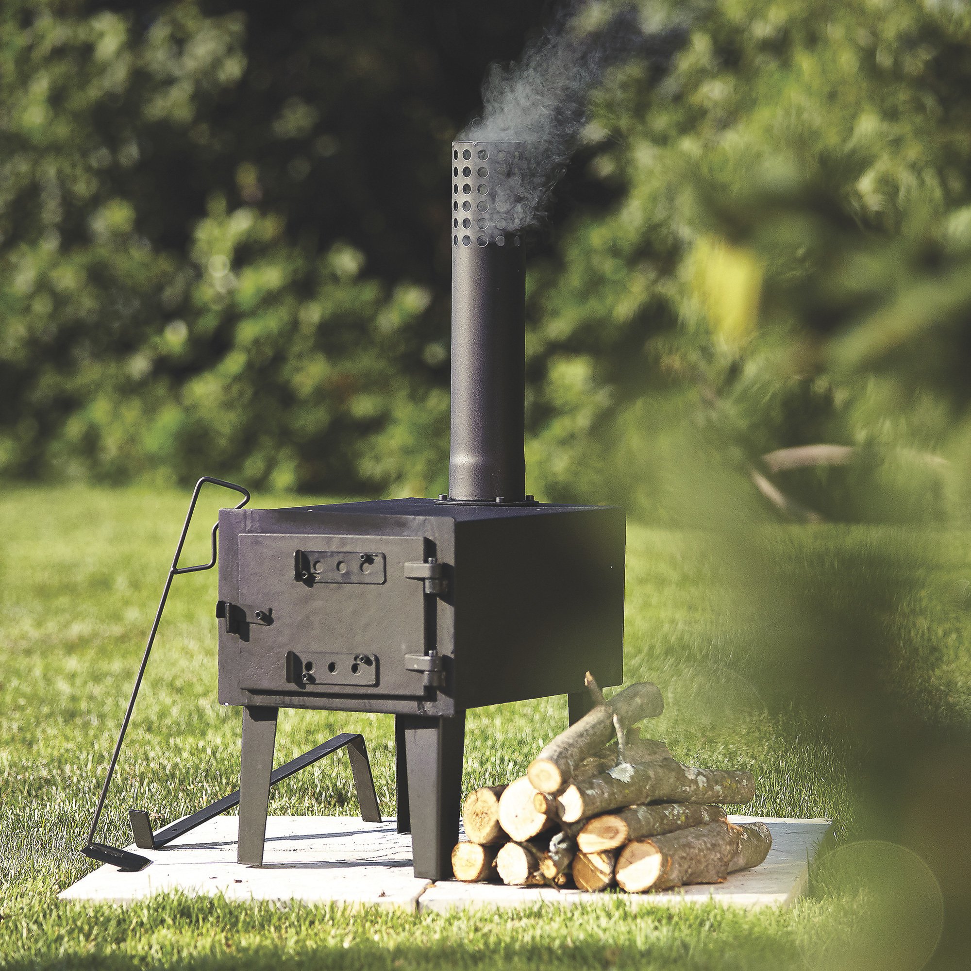 Outdoor Wood-Burning Stove